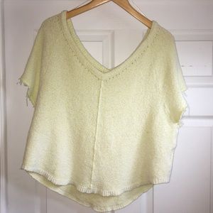 Free People Yellow Beach Sweater